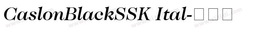 CaslonBlackSSK Ital字体转换